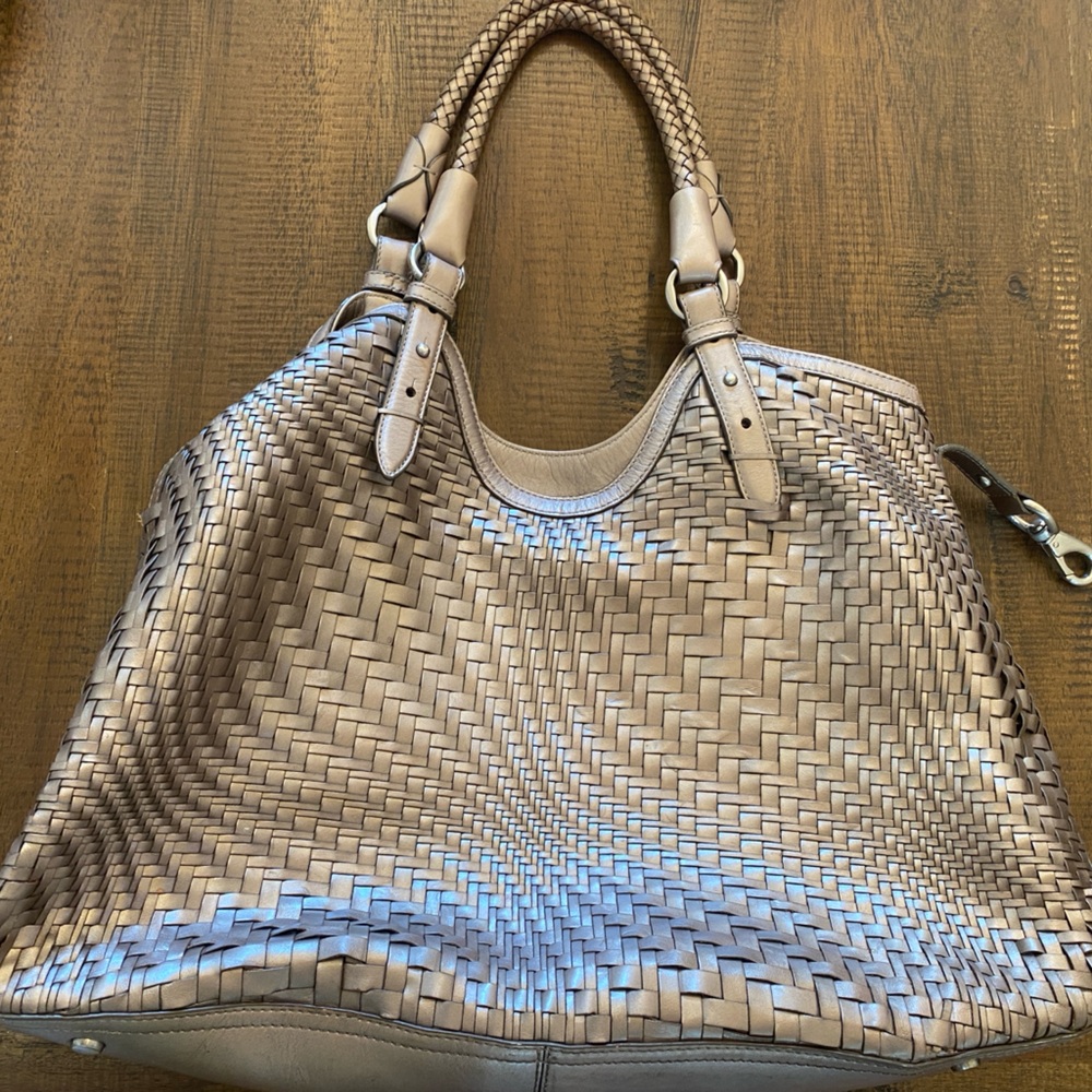 Cole Haan Genevieve Weave Large Triangle Tote